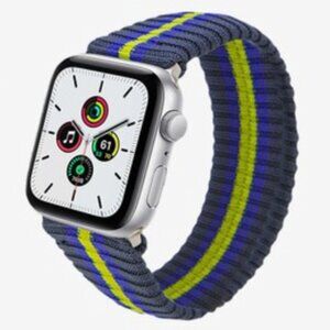 🙌 2/$55 NIB Sonix Knit Apple Watch Band Navy Neon Stripe 38mm/40mm/41mm